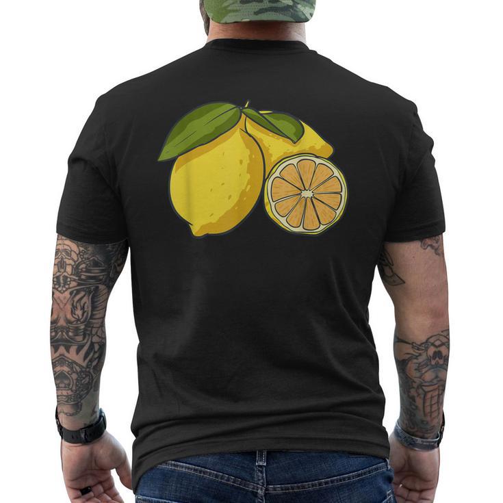 Lemon Citrus Fruit T-Shirt mit Rückendruck