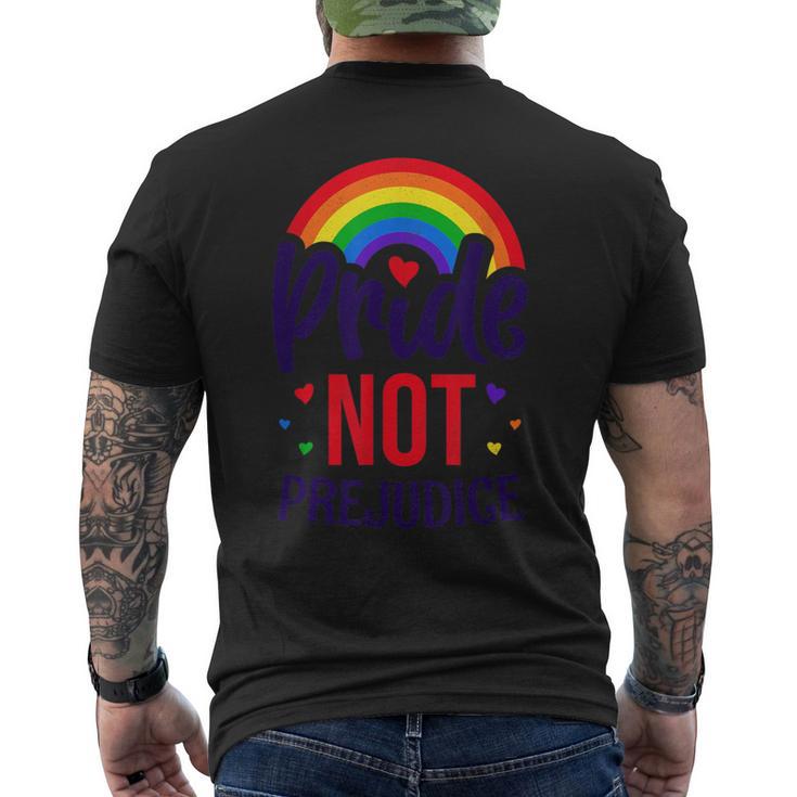 Lgbt Pride Pride Not Prejudice Lgbt Flag Men's T-shirt Back Print