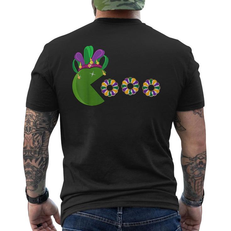 Mardi Gras Hat Eating King Cakes Mardi Gras Men's T-shirt Back Print