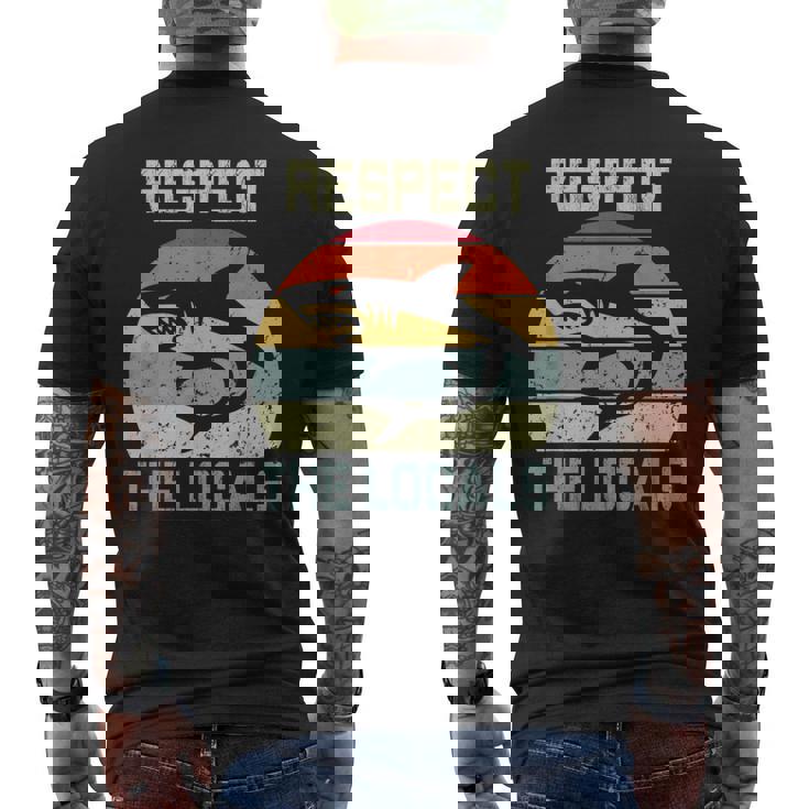 Men's Respect The Locals Shark Love Cool Couple Men's T-shirt Back Print