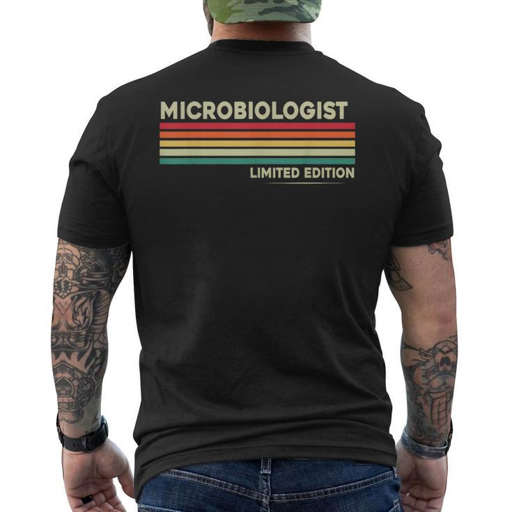 Microbiologist Birthday Worker Job Tittle Vintage Men's T-shirt Back Print