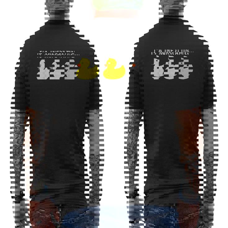 Minnesota Duck Duck Grey Duck Mens Back Print T-shirt