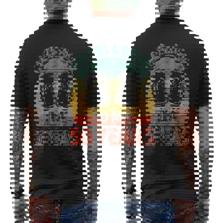 Old Drinker 50Th Cheers And Beers To My 50 Years Men's T-shirt Back Print