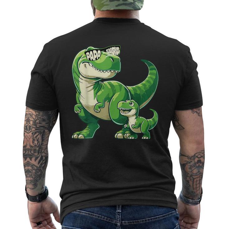 Papasaurus T-Rex With Sunglasses Father's Day Men's T-shirt Back Print