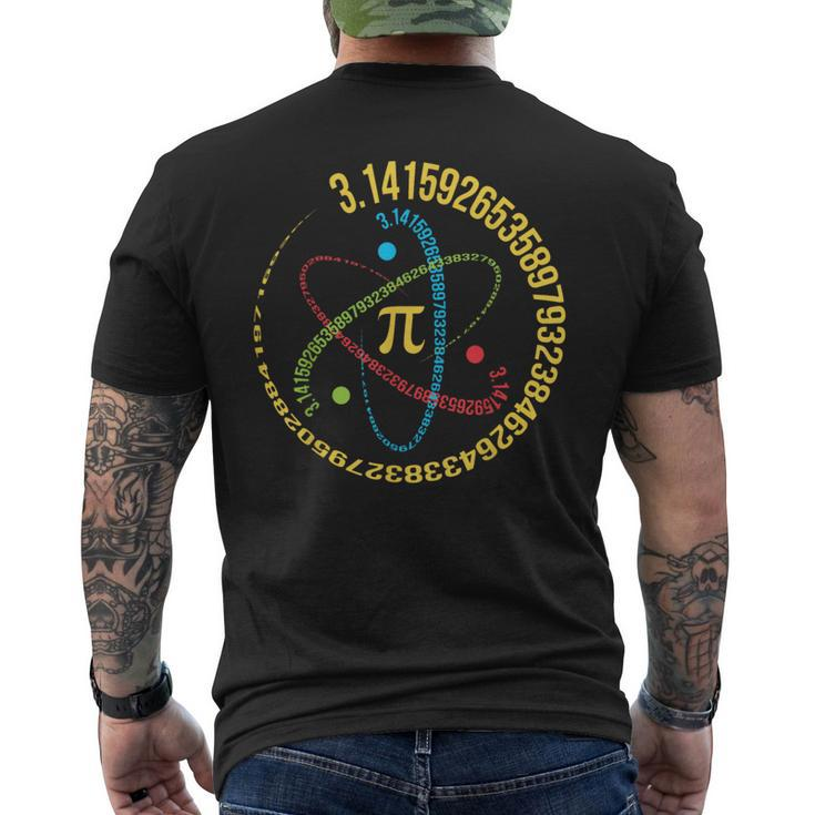 Pi Day Spiral Pi Math For Pi Day Groovy Men's T-shirt Back Print