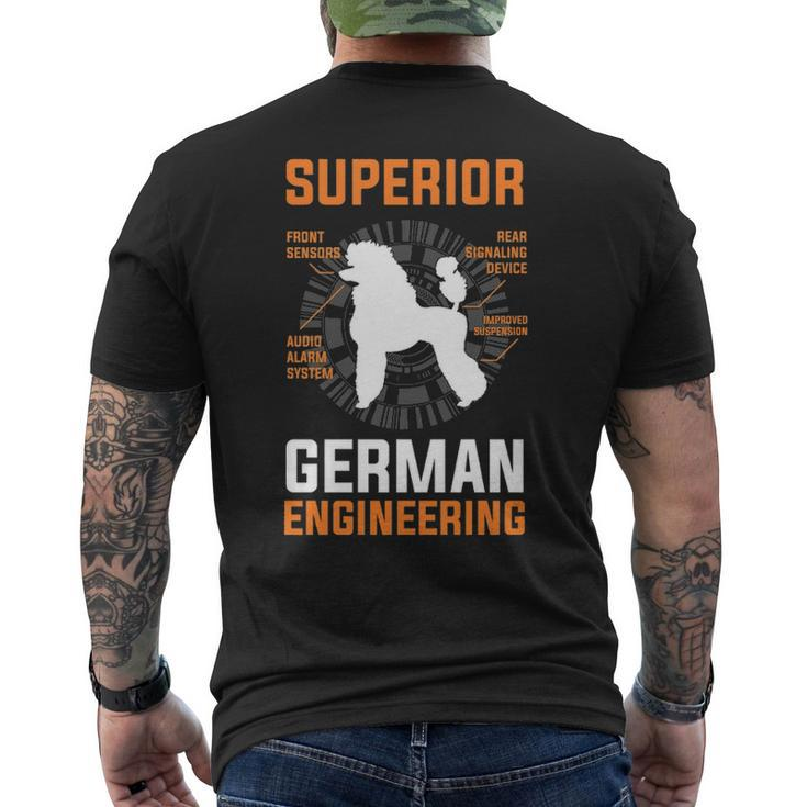 Poodle Lover Superior German Engineering Men's T-shirt Back Print