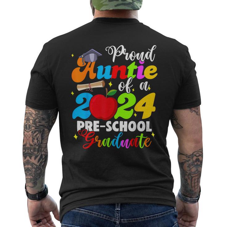 Proud Auntie Of A Class Of 2024 Pre-School Graduate Men's T-shirt Back Print