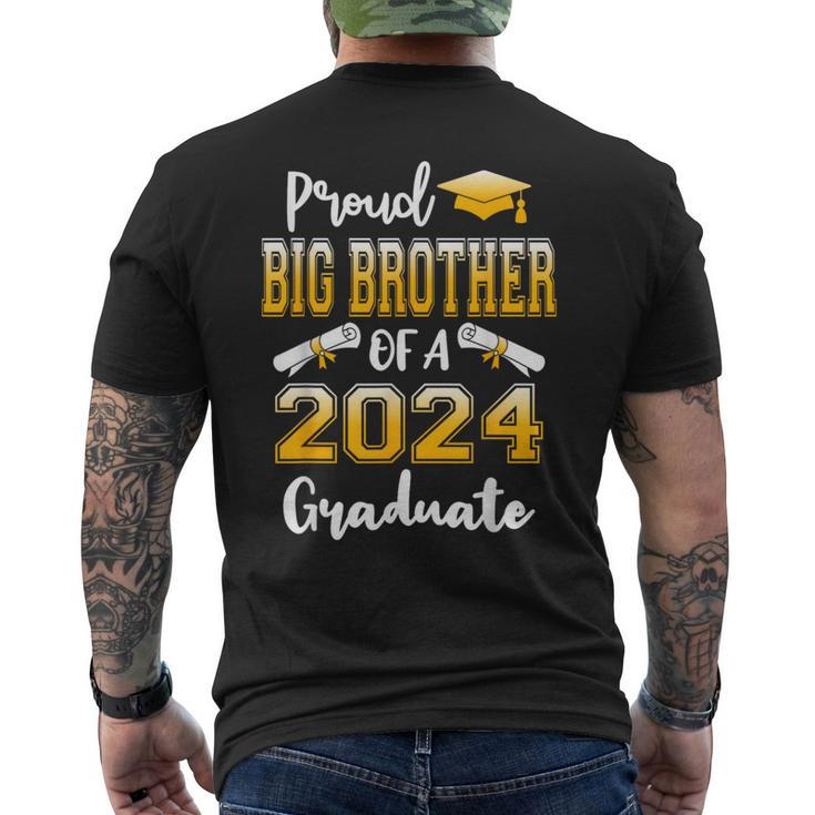 Proud Big Brother Of A Class Of 2024 Graduate Men's T-shirt Back Print