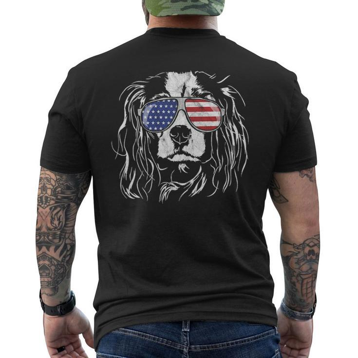 Proud Cavalier King Charles Spaniel Patriotic Dog Men's T-shirt Back Print