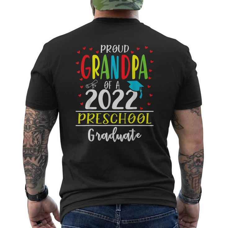 Proud Grandpa Of A Class Of 2022 Preschool Graduate Mens Back Print T-shirt