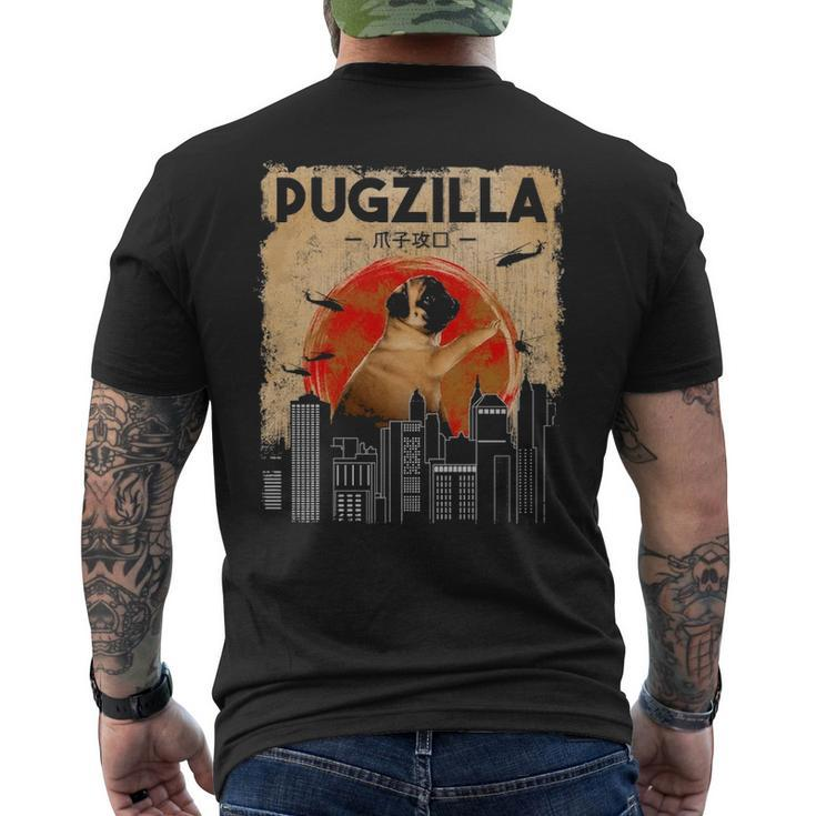 Pug T Pugzilla T Dog Pug T Men's T-shirt Back Print