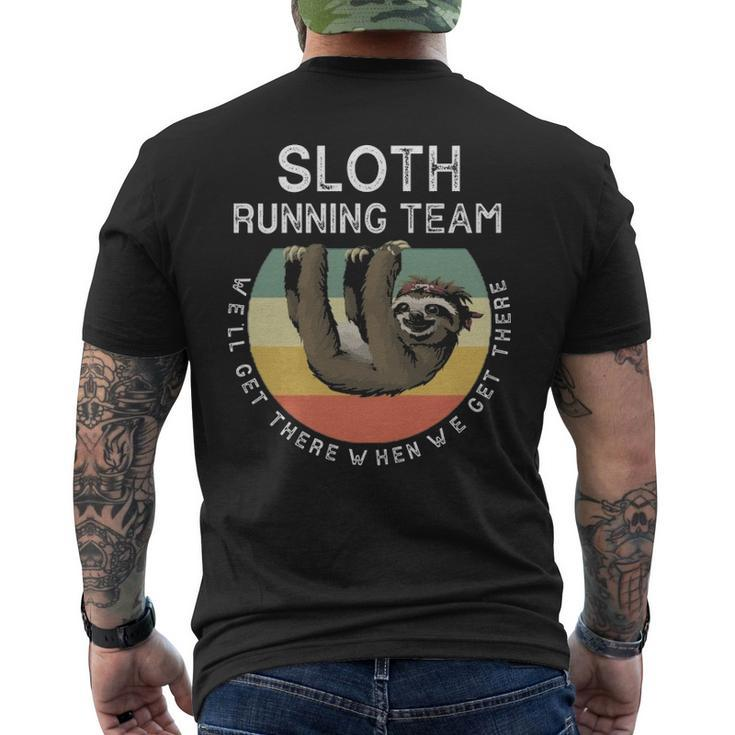 Quote's Sloth Running Team Men's T-shirt Back Print