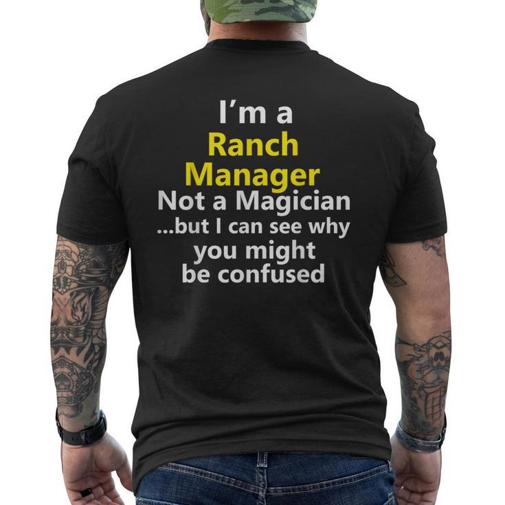 Ranch Manager Job Career Profession Occupation Men's T-shirt Back Print