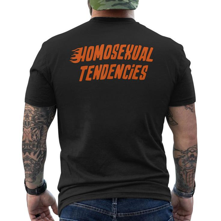 Retro Homosexual Tendencies Transgender Pride Month Men's T-shirt Back Print