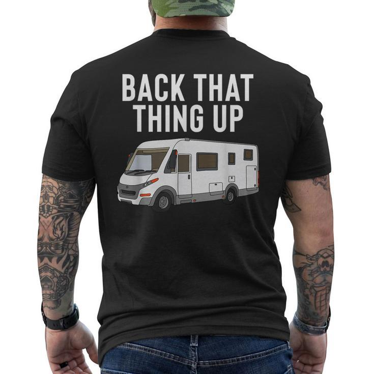 Rv Motorhome Back That Thing Up Men's T-shirt Back Print