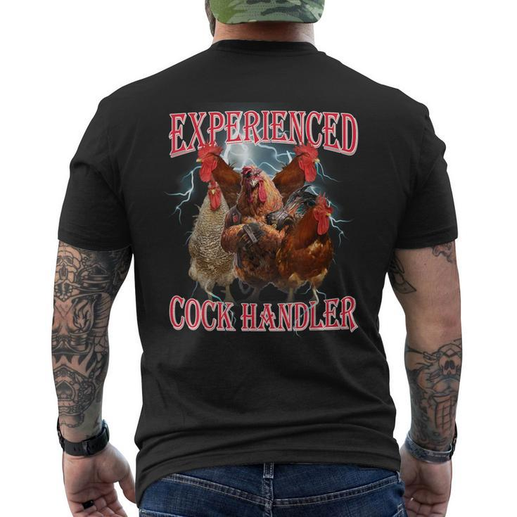 Sayings For Adult Experienced Cock Handler Meme Dank Men's T-shirt Back Print