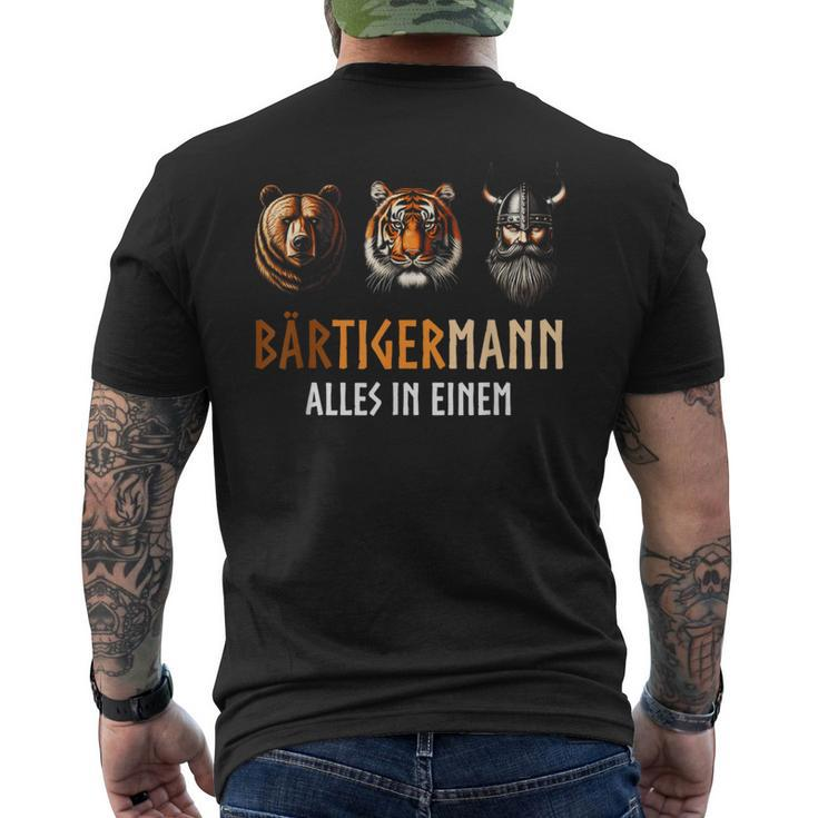 Sayings Bärtigermann Alles In Einem Vikings T-Shirt mit Rückendruck