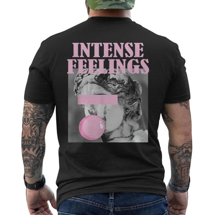 Sculpture Letter Graphic Cute Intense Feelings Men's T-shirt Back Print