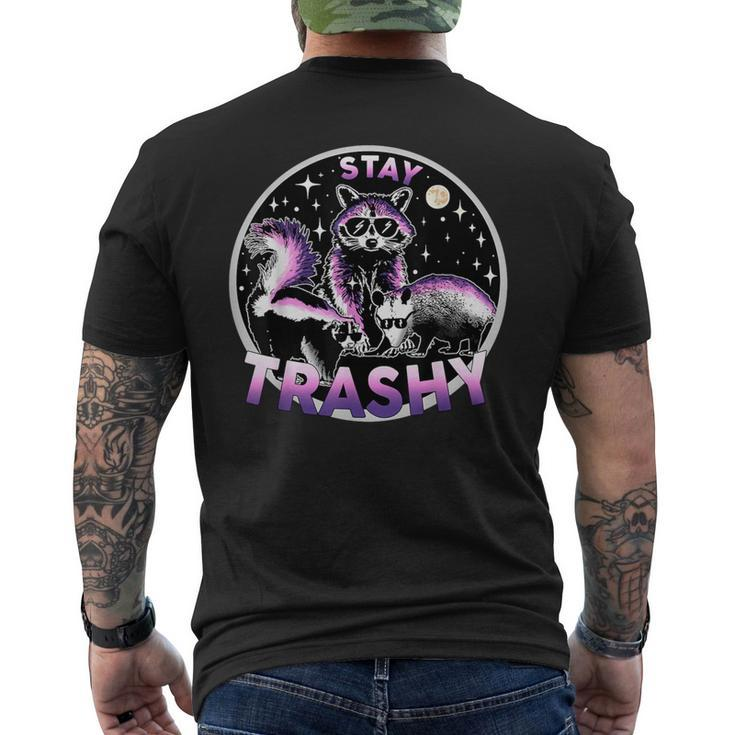 Stay Trashy Raccoons Opossums Possums Men's T-shirt Back Print