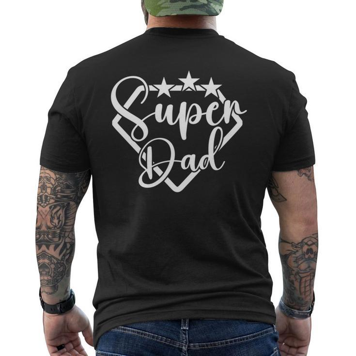 Super Dad Superdad Super-Hero Dad Fathers Day Men's T-shirt Back Print