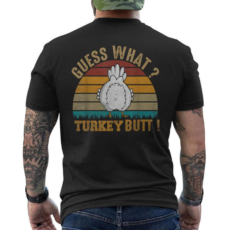 Thanksgiving Guess What Turkey Butt Men's T-shirt Back Print