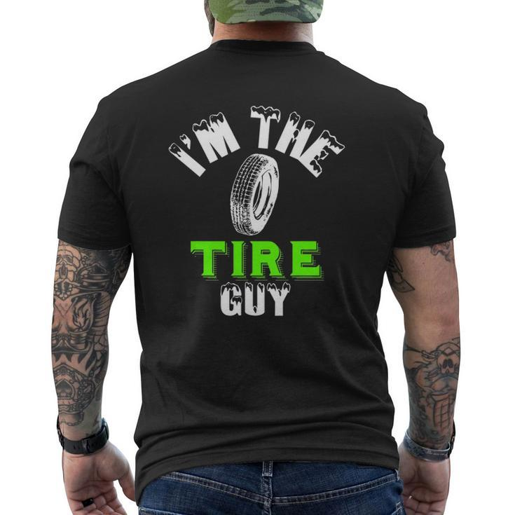 Tire Guy Fix Cars Wheel Nuts Bolts Dad Fun Go Mens Back Print T-shirt