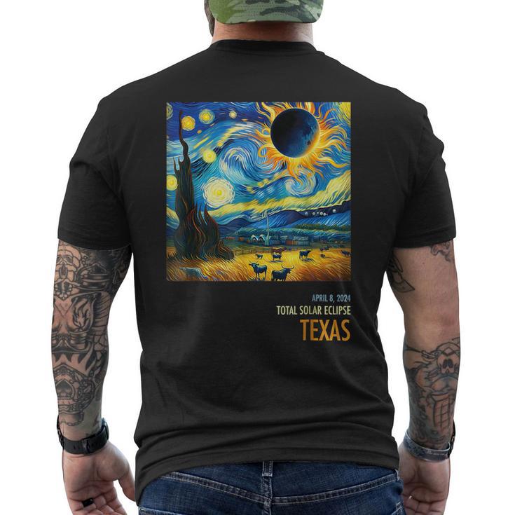 Total Solar Eclipse 2024 Texas Men's T-shirt Back Print