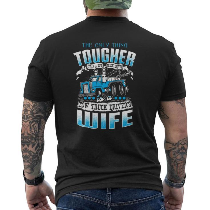 Tow Truck Driver Operator Wife Back Print Mens Back Print T-shirt