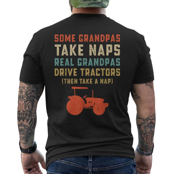 Tractor Retro Vintage For Grandpa Drive Tractor Men's T-shirt Back Print