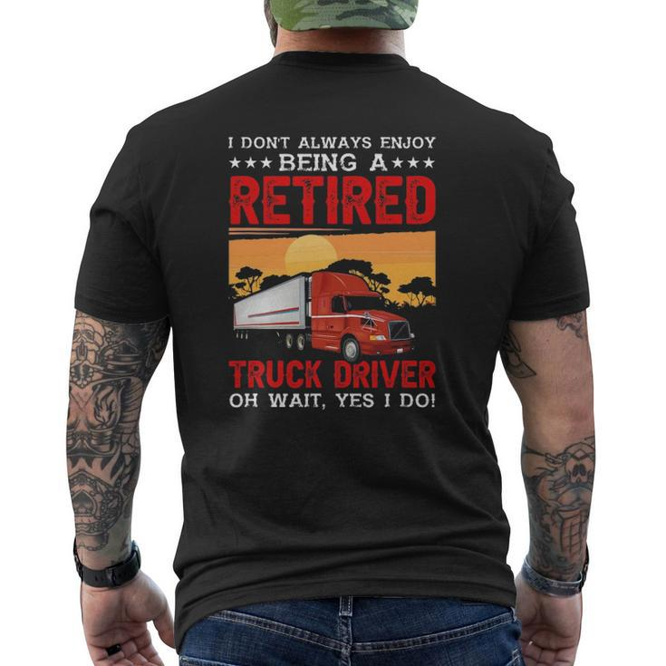 Trucker Semi Trailer Truck Driver Mens Back Print T-shirt