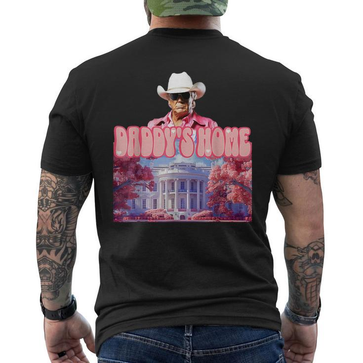 Trump Pink Cowboy Take America Back 2024 Daddy's Home Men's T-shirt Back Print