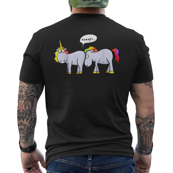 Unicorn Stuck In The Butt Men's T-shirt Back Print