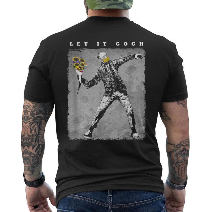 Van Gogh Pun Graphic Let It Gogh Aesthetic Men's T-shirt Back Print