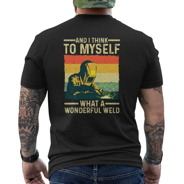Vintage Welding For Men Dad Blacksmith Worker Mens Back Print T-shirt