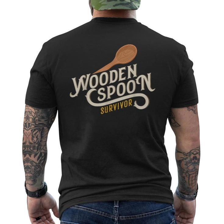 Wooden Spoon Survivor Vintage Retro Humor Men's T-shirt Back Print