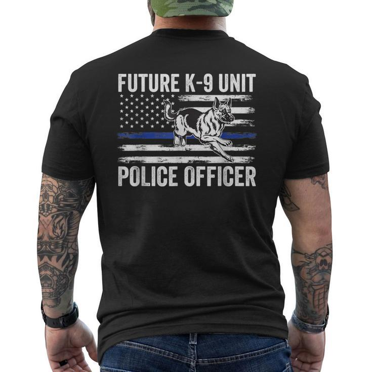 Future K-9 Unit Police Officer Proud Law Enforcement Men's T-shirt Back Print