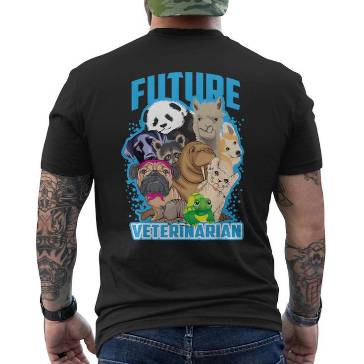 Future Veterinarian Cool Aspiring Vets Men's T-shirt Back Print