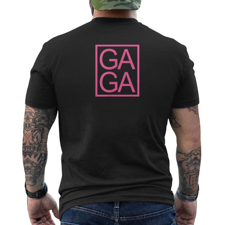 Gaga Novelty Graphic Unique Fun Gaga Typography Men's T-shirt Back Print