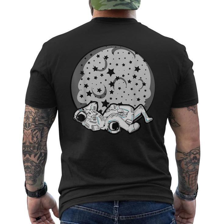 Galaxy Bjj Astronaut Flying Armbar Jiu-Jitsu For Him Men's T-shirt Back Print