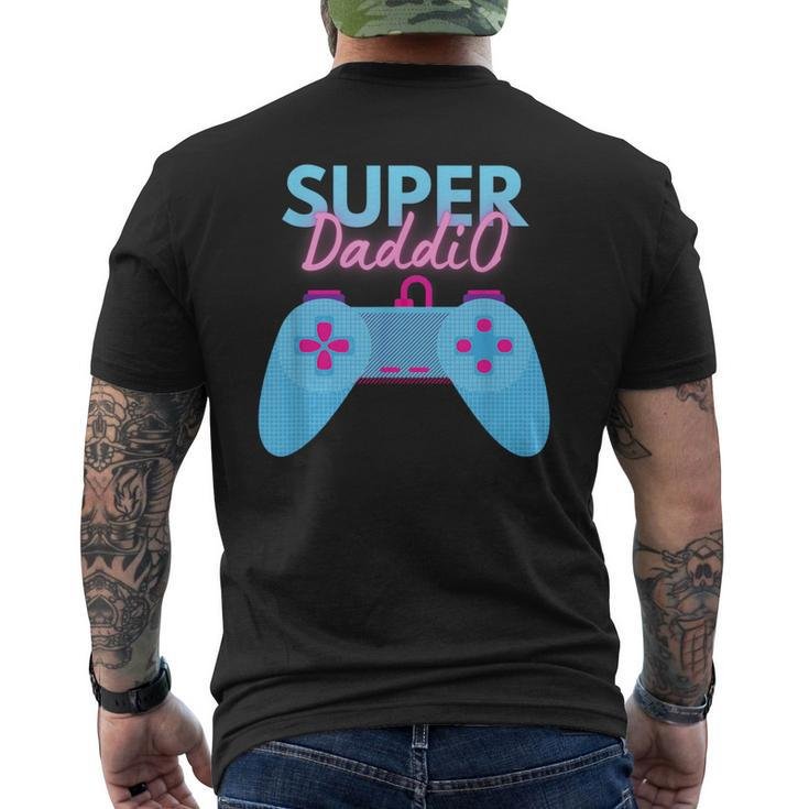 Gamer Dad Super Daddio Father's Day Men's T-shirt Back Print