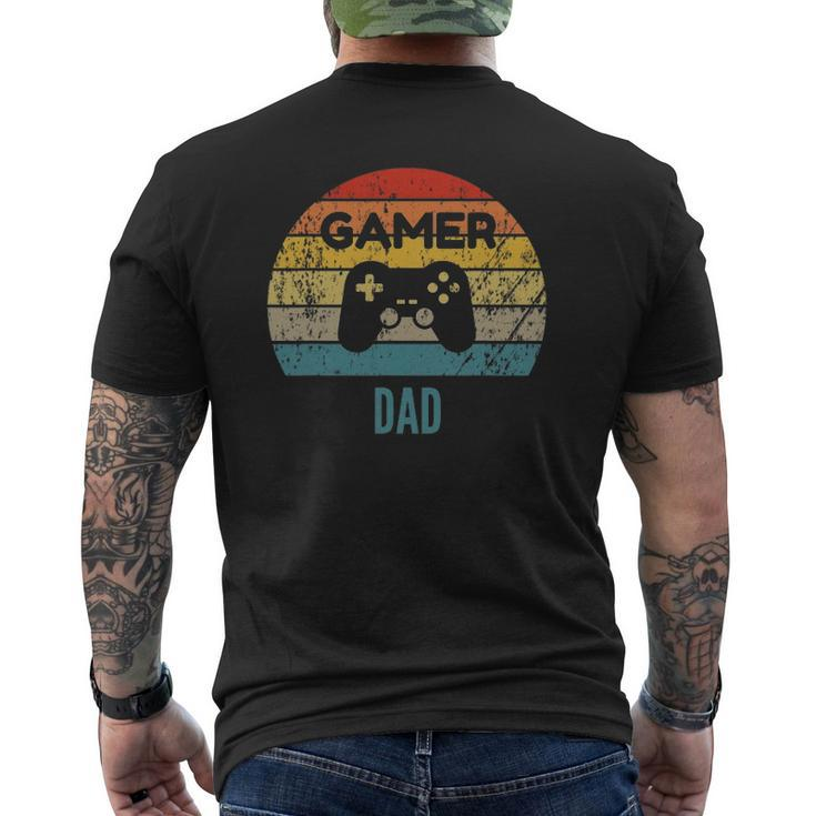 Gamer Dad Vintage 60S 70S Console Controller Graphic Mens Back Print T-shirt