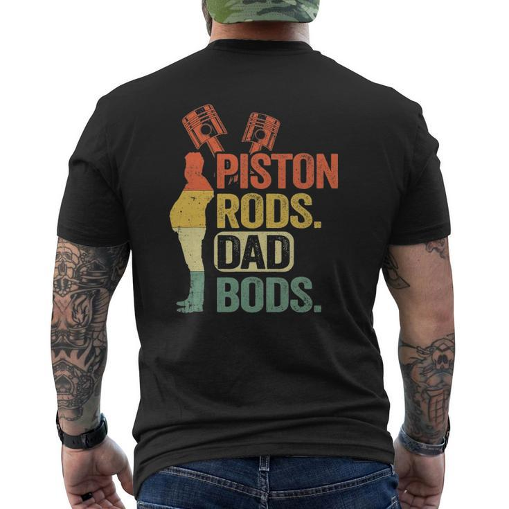 Garage Vintage Mechanic Daddy Piston Rods And Dad Bods Mens Back Print T-shirt