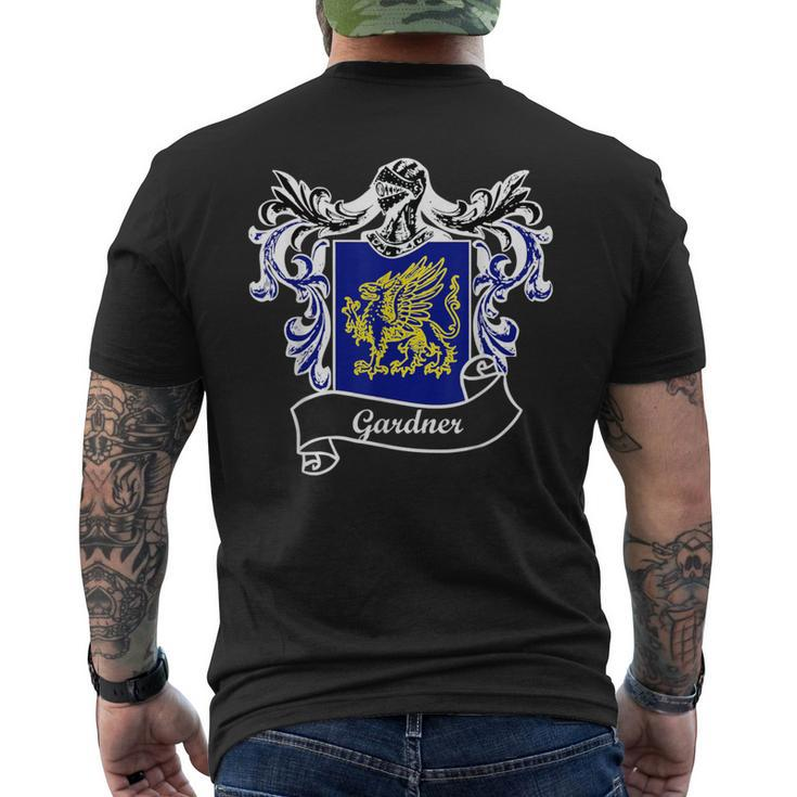 Gardner Coat Of Arms Surname Last Name Family Crest Men's T-shirt Back Print