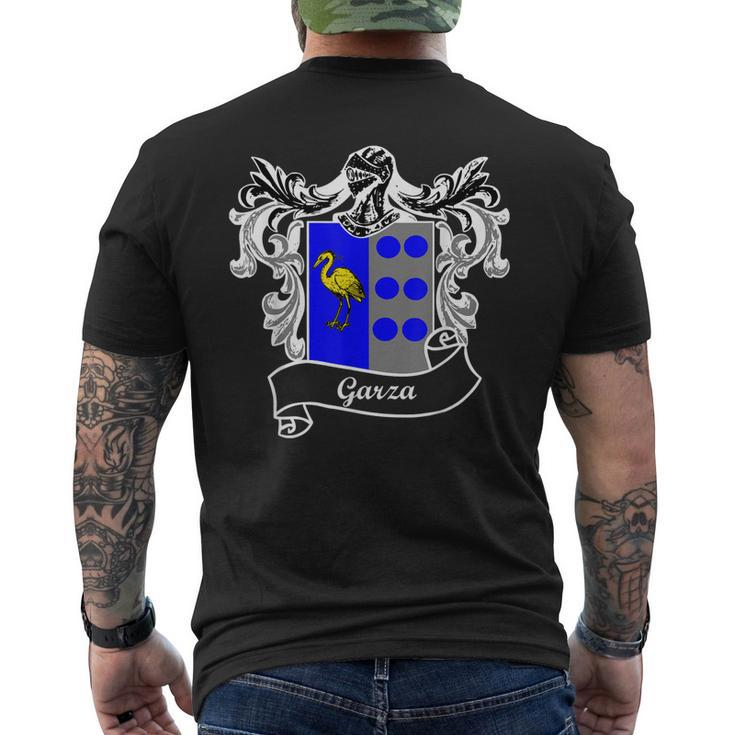 Garza Coat Of Arms Surname Last Name Family Crest Mens Back Print T-shirt