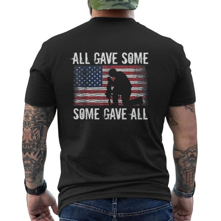 All Gave Some Some Gave All Mens Back Print T-shirt