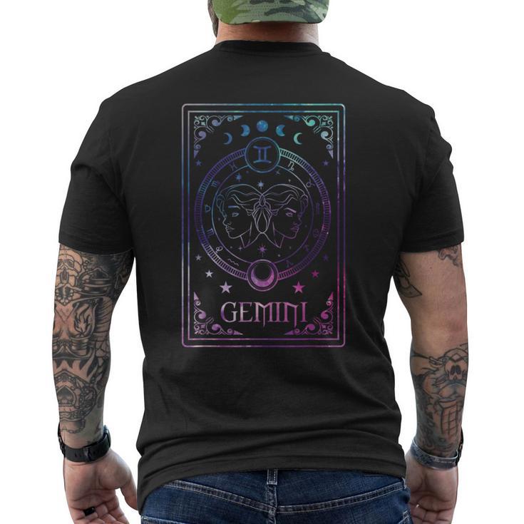 Gemini Tarot Card May June Birthday Astrology Zodiac Sign Men's T-shirt Back Print