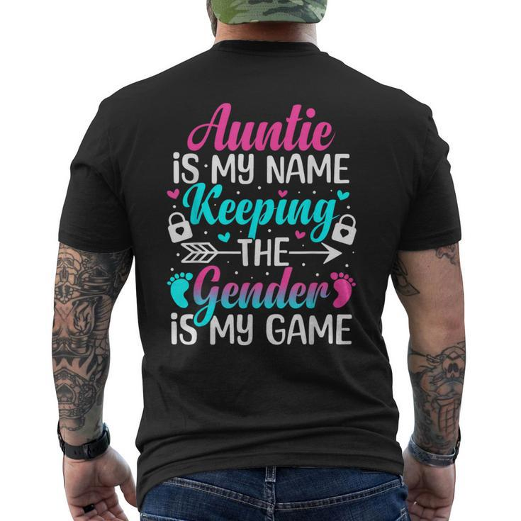 Gender Reveal Auntie For A Keeper Of The Gender Aunt Men's T-shirt Back Print