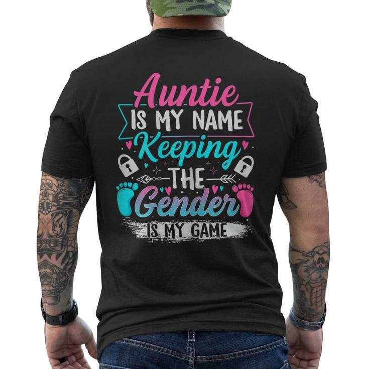 Gender Reveal For A Keeper Of The Gender Aunt Men's T-shirt Back Print
