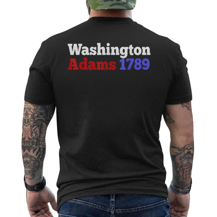 George Washington And John Adams 1789 President Men's T-shirt Back Print