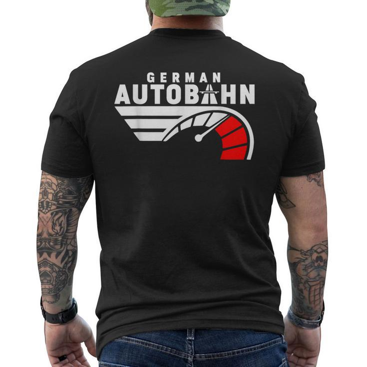 German Autobahn Highway No Speed Limit Racing Men's T-shirt Back Print